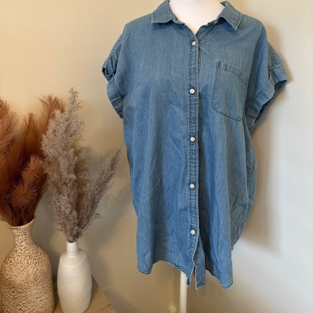 Denim button up